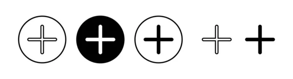 Vektorová Ilustrace Ikon Přidat Znaménko Symbol — Stockový vektor