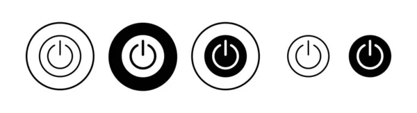 パワーアイコンベクトルイラスト 電源スイッチの記号と記号 — ストックベクタ