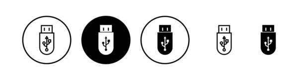 Usb Icon Vector Illustration Flash Disk Sign Symbol Flash Drive — Stock Vector