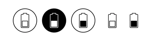 Ícone Bateria Ilustração Vetorial Sinal Carregamento Bateria Símbolo Nível Carga —  Vetores de Stock