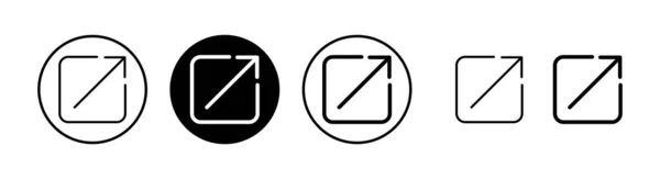 Зовнішня Піктограма Посилання Векторна Ілюстрація Знак Посилання Символ Символ Гіперпосилання — стоковий вектор