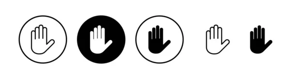 Ruční Ikona Vektorové Ilustrace Znak Symbol Gesto Ruky — Stockový vektor