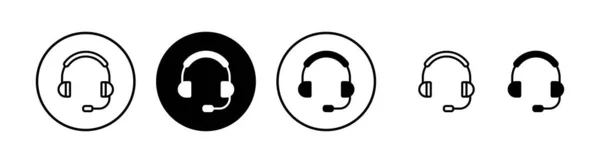 Illustration Des Kopfhörer Icon Vektors Kopfhörer Zeichen Und Symbol — Stockvektor