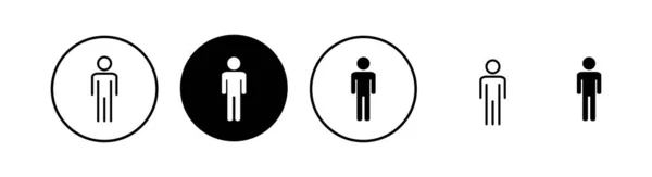 Illustrazione Vettoriale Icona Uomo Segno Simbolo Maschile Simbolo Umano — Vettoriale Stock