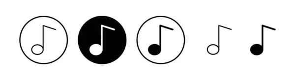 Icono Música Vector Ilustración Nota Música Signo Símbolo — Vector de stock