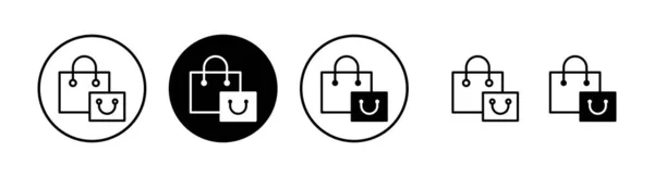 购物袋图标矢量插图 购物标志和符号 — 图库矢量图片