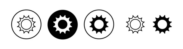 Значок Сонця Векторна Ілюстрація Знак Яскравості Символ — стоковий вектор