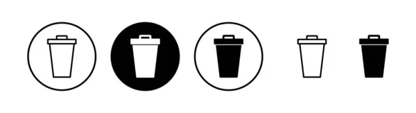 ゴミ箱アイコンベクトルイラスト ゴミ箱のアイコンだ 記号と記号を削除する — ストックベクタ