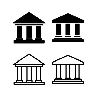 Banka simgesi vektör illüstrasyonu. Banka işareti ve sembol, müze, üniversite