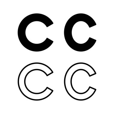 Telif hakkı ikon vektör illüstrasyonu. telif hakkı işareti ve sembol