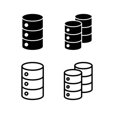Veritabanı ikonu vektör illüstrasyonu. veritabanı işareti ve sembolü