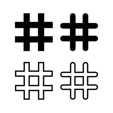 Etiket simgesi vektör illüstrasyonu. hashtag işareti ve sembol