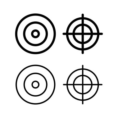Hedef ikon vektör çizimi. hedef simge vektörü. hedef pazarlama işareti ve sembol