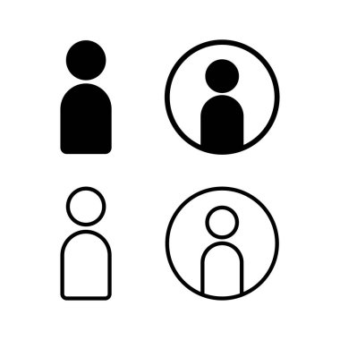 Kullanıcı Simgesi vektör illüstrasyonu. İmza ve sembol. insanlar simgesi. 