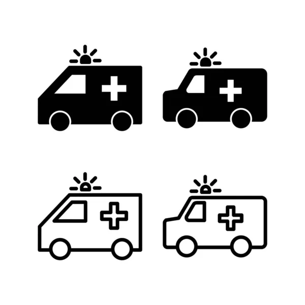 救护车图标矢量插图 救护车的标志和符号 救护车车 — 图库矢量图片