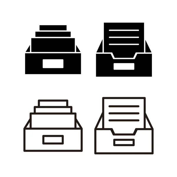 Archive Folders Icon Vector Illustration Document Vector Icon Archive Storage — Stock Vector