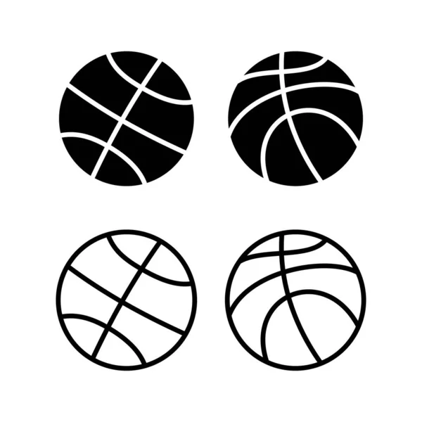 Баскетбольна Іконка Векторна Ілюстрація Баскетбольний Знак Символ — стоковий вектор