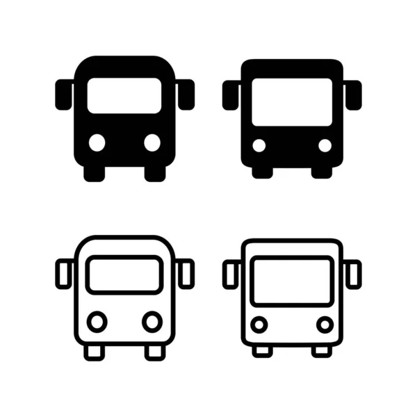 Illustrazione Vettoriale Icona Bus Segno Simbolo Dell Autobus Simbolo Trasporto — Vettoriale Stock