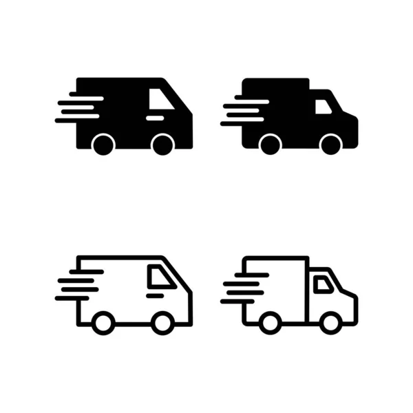 Доставка Вантажівка Значок Векторні Ілюстрації Знак Символ Вантажівки Доставки Доставка — стоковий вектор