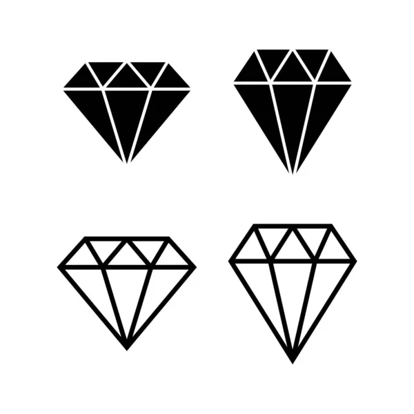 Diamond Icon Vector Illustration Diamond Gems Sign Symbol — Stock Vector