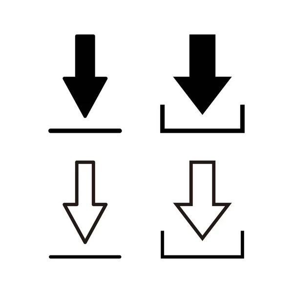 Descargar Ilustración Vector Icono Descargar Signo Símbolo — Vector de stock