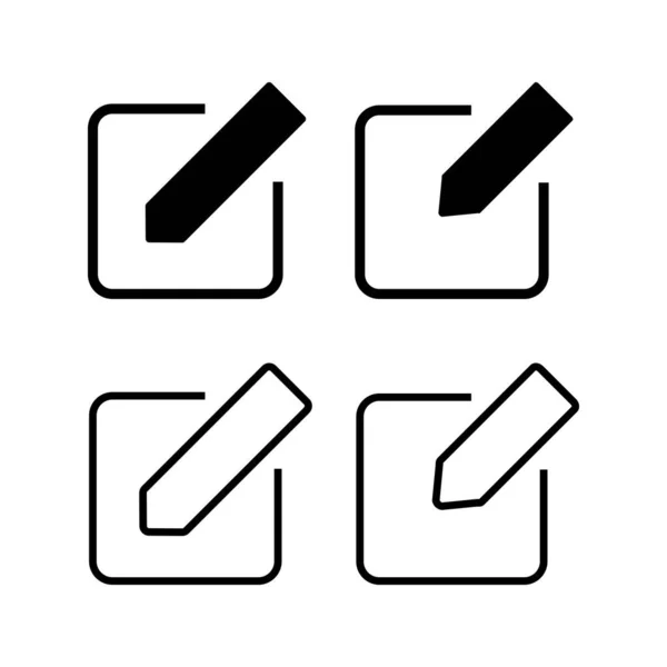 Bewerk Pictogram Vector Illustratie Teken Symbool Van Het Document Bewerken — Stockvector
