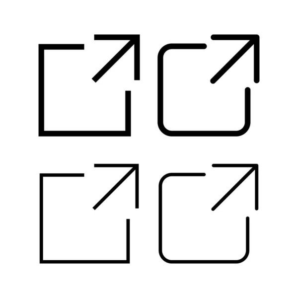 Icono Enlace Externo Ilustración Vectorial Signo Enlace Símbolo Símbolo Hipervínculo — Vector de stock