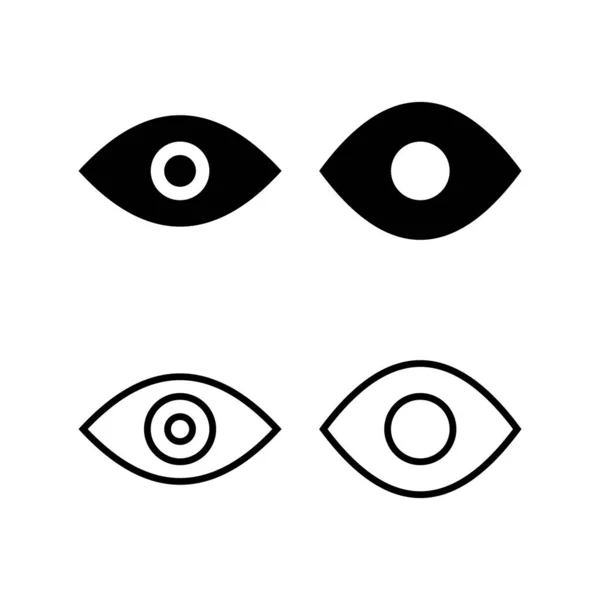 Icono Del Ojo Vector Ilustración Signo Símbolo Ocular Icono Mirada — Archivo Imágenes Vectoriales