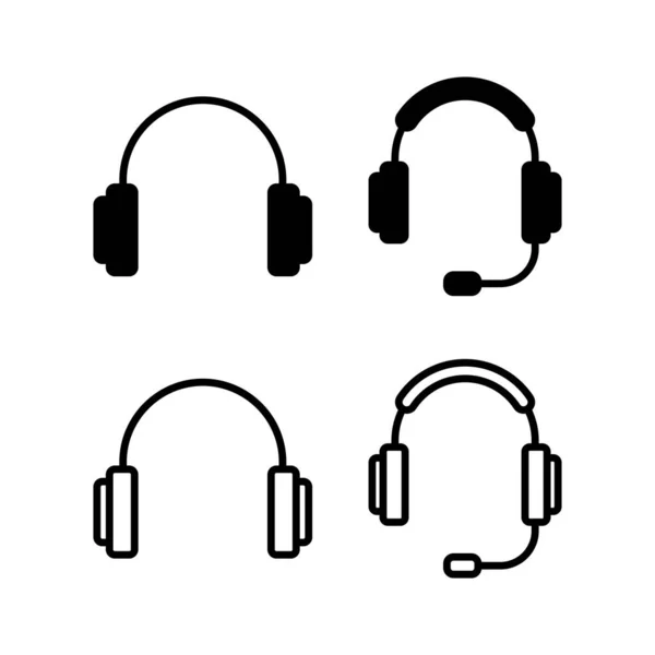 ヘッドフォンのアイコンベクトルイラスト ヘッドフォンの記号と記号 — ストックベクタ