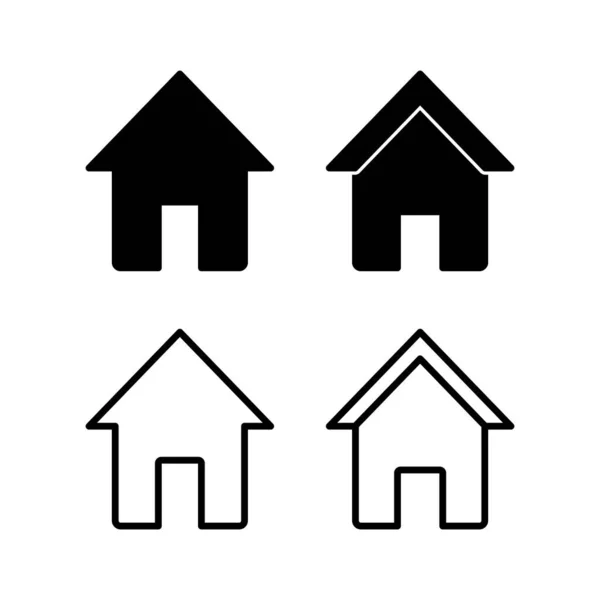 Címlap Ikon Vektor Illusztráció Házjel Szimbólum — Stock Vector