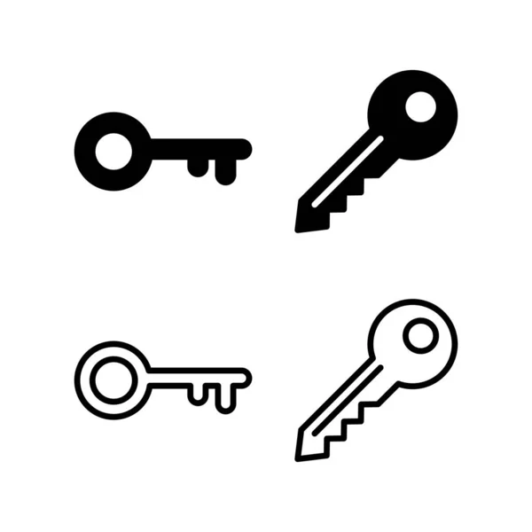 Βασικά Εικονίδιο Διανυσματική Απεικόνιση Σημάδι Και Σύμβολο Κλειδιού — Διανυσματικό Αρχείο