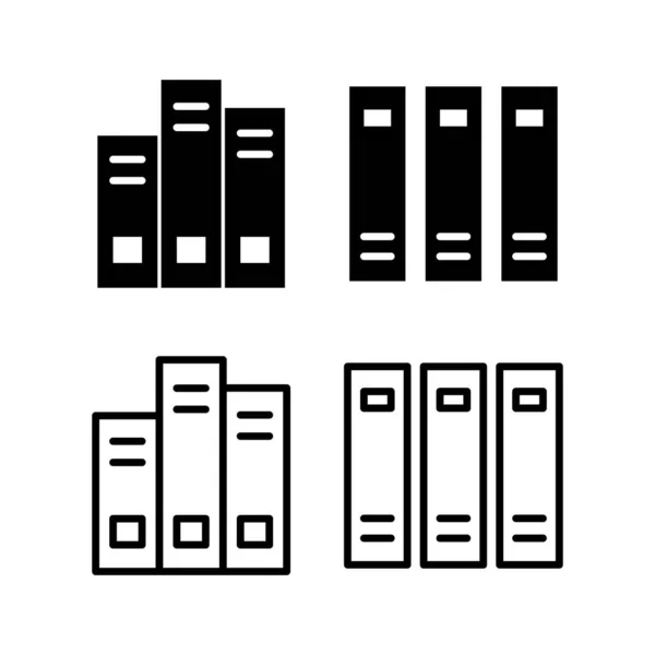 Illustrazione Vettoriale Icona Libreria Segno Simbolo Dell Educazione — Vettoriale Stock
