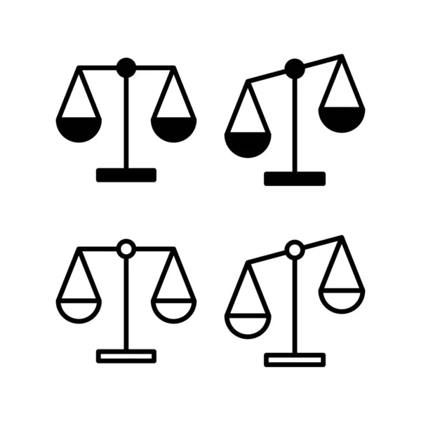 Simge Vektör Çizimini Ölçeklendirir Kanun Ölçekli Ikon Adalet Işareti Sembol — Stok Vektör