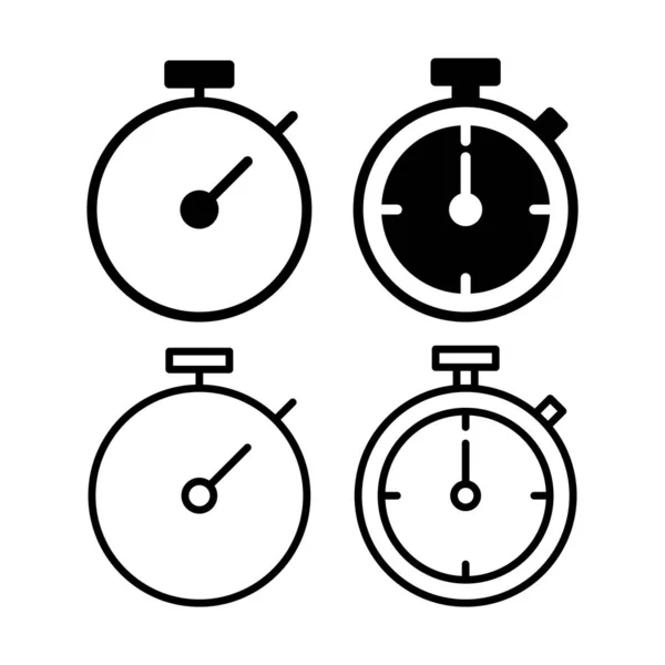 Kronometre Ikon Vektör Illüstrasyonu Zamanlayıcı Işareti Sembol Geri Sayım Simgesi — Stok Vektör