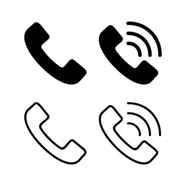 Simge vektör illüstrasyonunu ara. Telefon işareti ve sembol. Telefon ikonu. Bizimle irtibata geç 