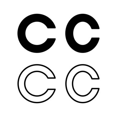 Telif hakkı ikon vektör illüstrasyonu. telif hakkı işareti ve sembol