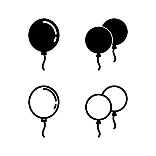 Balloon Icon Vector Illustration Party Balloon Sign Symbol — Stock Vector