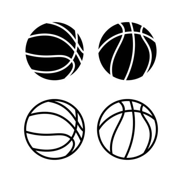 バスケットボールのアイコンベクトルイラスト バスケットボールの記号と記号 — ストックベクタ