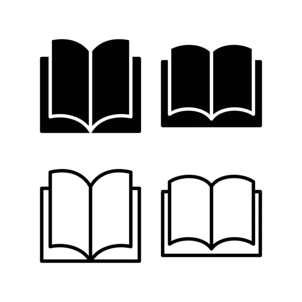 Icono Del Libro Ilustración Vectorial Signo Libro Abierto Símbolo Icono — Archivo Imágenes Vectoriales