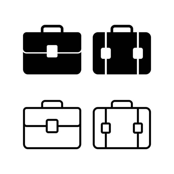 Ilustracja Wektora Teczki Znak Walizki Symbol Symbol Bagażu — Wektor stockowy