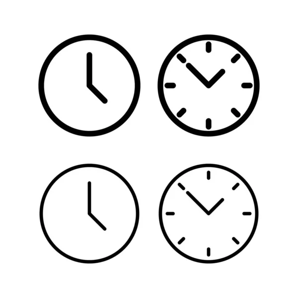 Saat Simgesi Vektör Illüstrasyonu Zaman Işareti Sembol Saat Simgesi — Stok Vektör