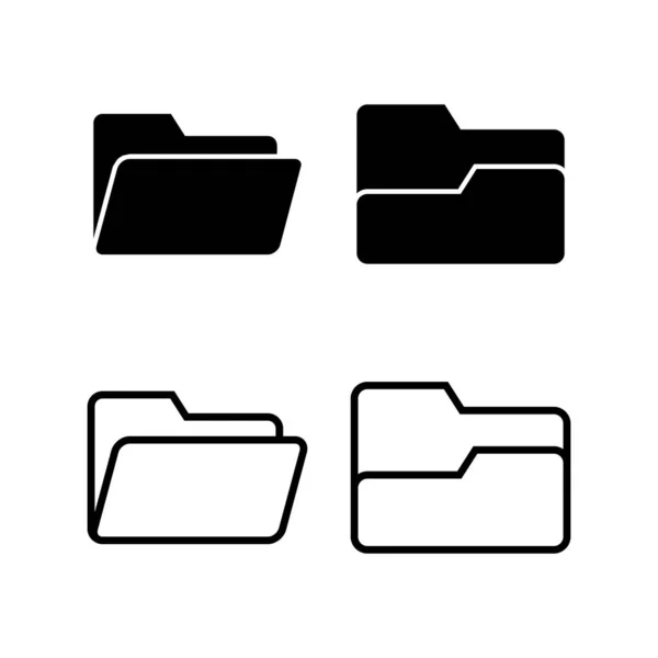 Illustration Vectorielle Icône Dossier Signe Symbole Dossier — Image vectorielle
