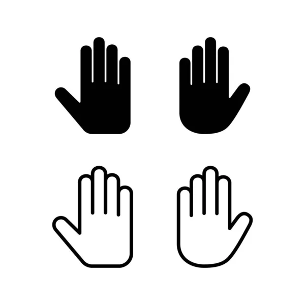 Ручная Иконка Вектора Знак Руки Символ Жест Руки — стоковый вектор