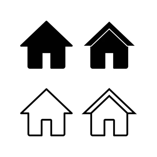 Домашня Іконка Векторна Ілюстрація Знак Будинку Символ — стоковий вектор