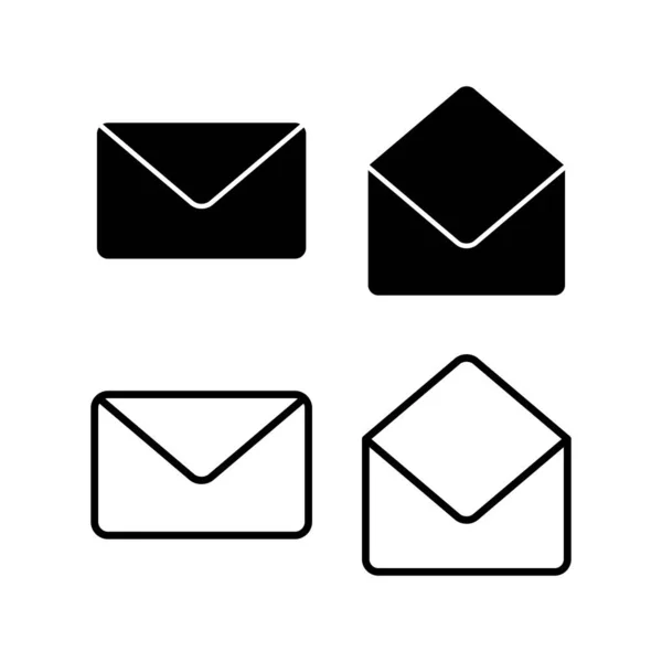 Ilustrace Vektoru Ikony Pošty Email Symbol Ikona Mailu Ikona Obálky — Stockový vektor