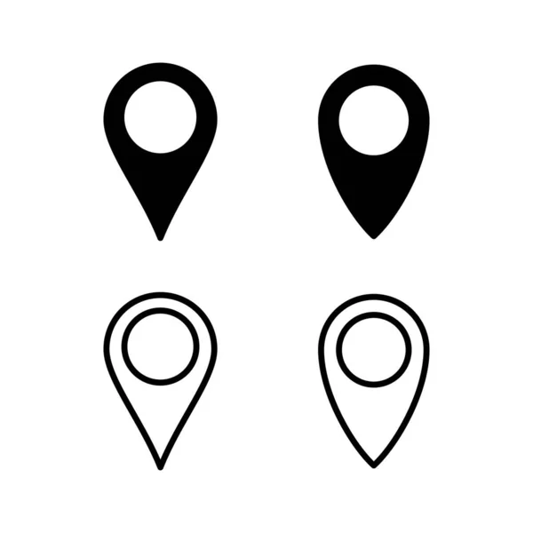 Illustration Vectorielle Icône Broche Panneau Localisation Symbole Icône Destination Carte — Image vectorielle