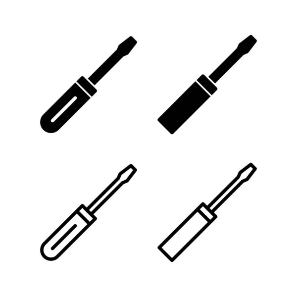Illustrazione Vettoriale Icona Cacciavite Strumenti Segno Simbolo — Vettoriale Stock