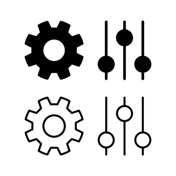 Inställning Ikonen Vektor Illustration Cog Inställningar Tecken Och Symbol Redskapsmärke — Stock vektor