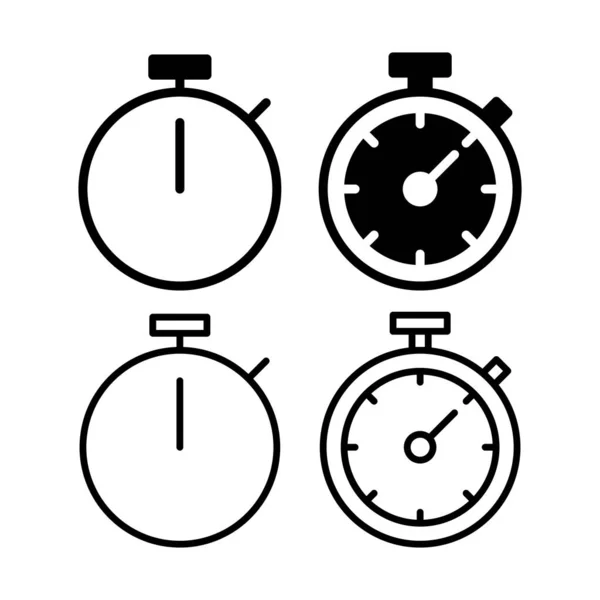秒表图标矢量插图 时间标志和符号 倒计时图标 — 图库矢量图片