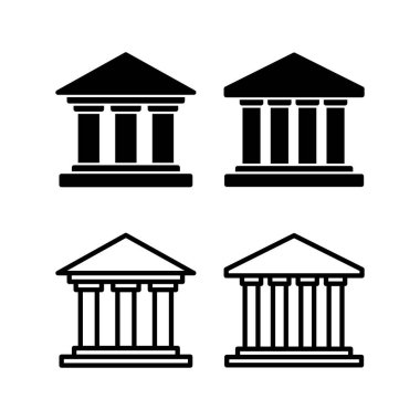 Banka simgesi vektör illüstrasyonu. Banka işareti ve sembol, müze, üniversite